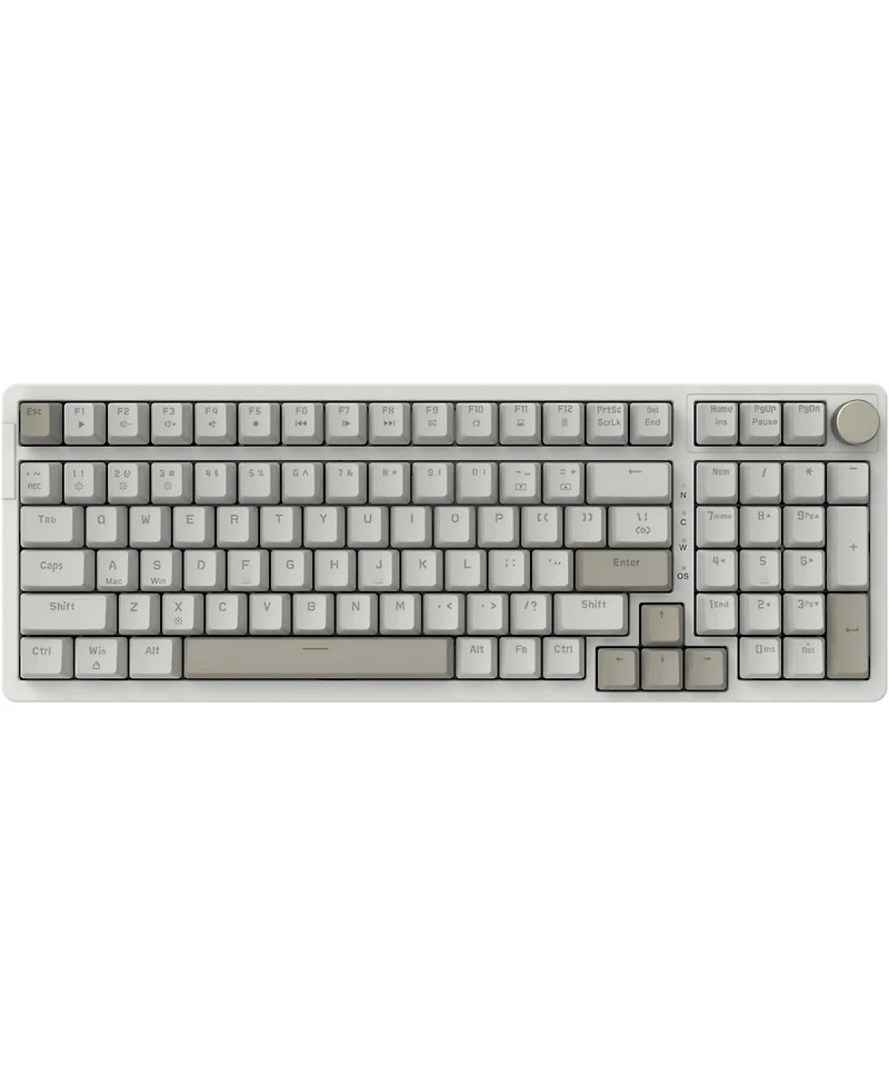 Wireless Gaming Keyboard,Knob Control Bt/2.4G Wireless Mechanical Feeling Keyboard,Rgb Led Backlit With Display Screen, Pbt Keycap,2000mAh, 94-Key Lay