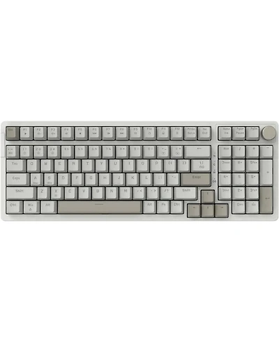 Wireless Gaming Keyboard,Knob Control Bt/2.4G Wireless Mechanical Feeling Keyboard,Rgb Led Backlit With Display Screen, Pbt Keycap,2000mAh, 94-Key Lay