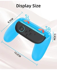 Nbcp Grip Handles for Nintendo Switch 2-Pack, Anti-Slip, Wear-Resistant Comfort Grips for Joy-Con Controllers