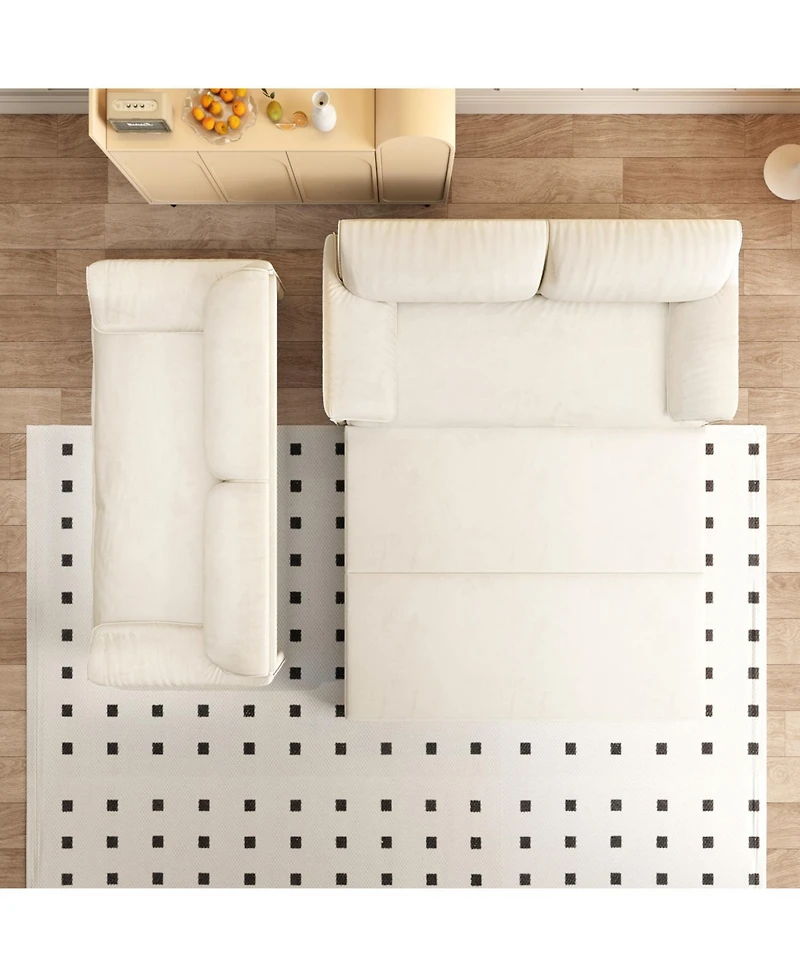 Streamdale Furniture Queen Pull Out Sofa Bed with Storage
