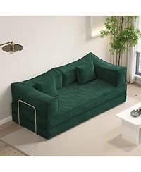 Streamdale Furniture Modular Pudding Block Sofa Bed - Green