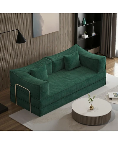 Streamdale Furniture Modular Pudding Block Sofa Bed - Green