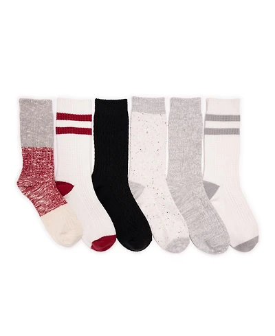 Muk Luks Women's Microfiber Boot Socks 6 Pack
