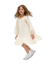 Raffya Kids Olivia Button Down Embroidered Dress