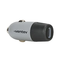 Ventev 20W Ultrafast Usb C Universal Car Charger and Usb C to Apple Lightning Cable-Gray