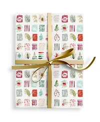 Punch Studio Winter Watercolor Holiday Gift Wrap, 30" x 120"
