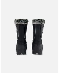 Deux par Kids Unisex Winter Boots Black with Removable Liner - Toddler|Child