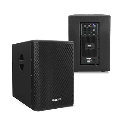 Pyle 12'' 1600W Active Powered Subwoofer Box System with Professional Design