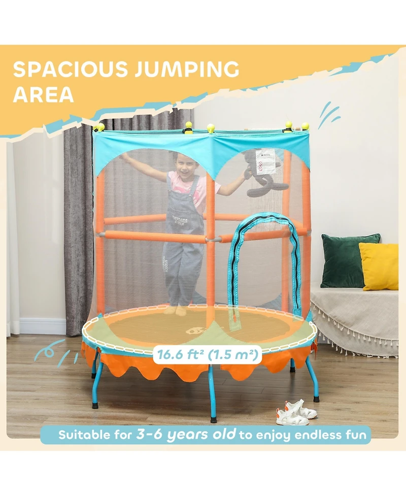 Qaba Trampoline for Kids, 4.6FT Mini Toddler Trampoline,