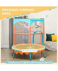 Qaba Trampoline for Kids, 4.6FT Mini Toddler Trampoline,