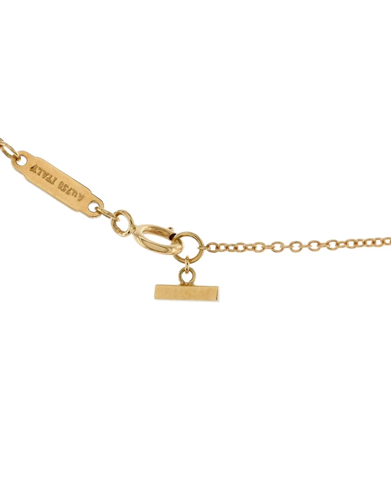 Pre-Owned Tiffany & Co. Mini T Smile Pendant Necklace 18K Gold with Diamonds