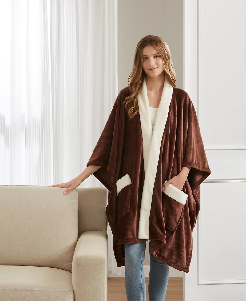 Premier Comfort Cozy Plush Printed Wrap, 50" x 70", Exclusively at Macy's