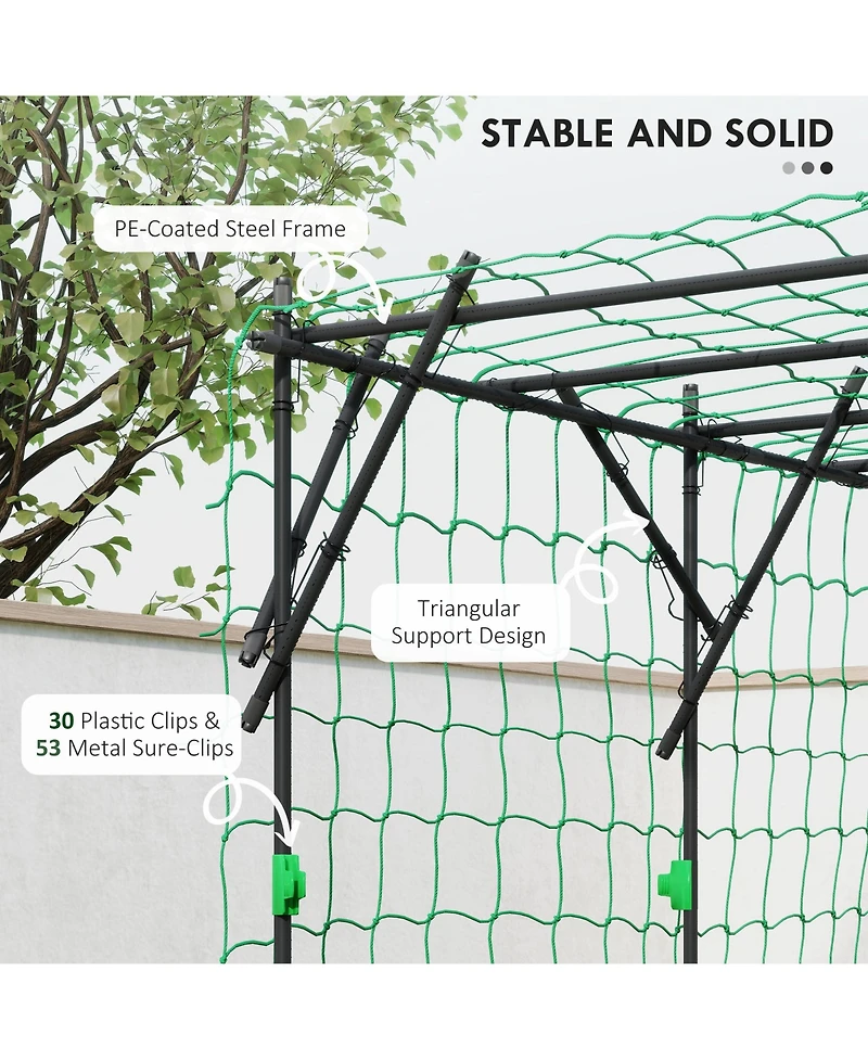 Outsunny 7.3 Ft Tall Metal Garden Trellis for Climbing Plants,