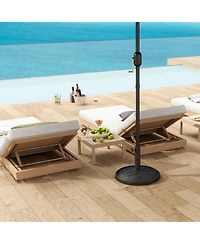 Outsunny Round Patio Umbrella Base, 26 lbs Resin Umbrella Sd,