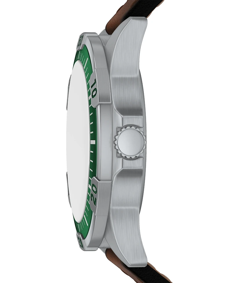 Fossil Men's Garrett Multifunction Brown Leather Watch, 44mm