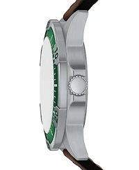 Fossil Men's Garrett Multifunction Brown Leather Watch, 44mm