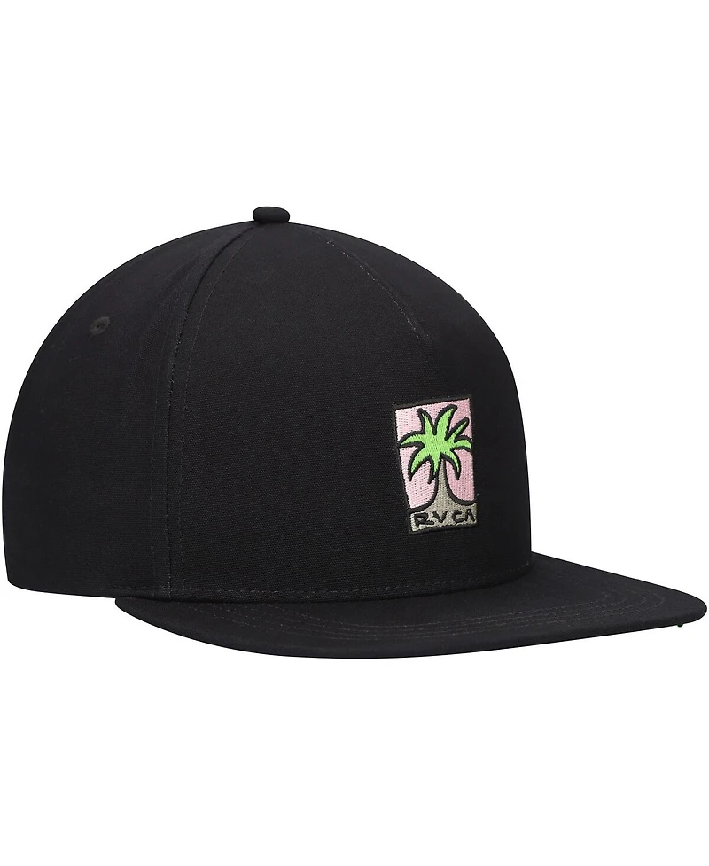 Rvca Men's Black Palm Snapback Hat