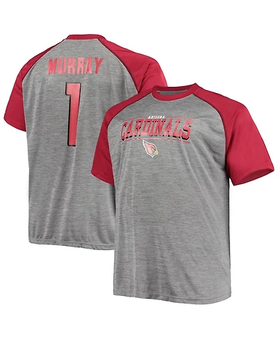 Fanatics Men's Kyler Murray Cardinal/Heathered Gray Arizona Cardinals Big Tall Player Name Number Raglan T-Shirt