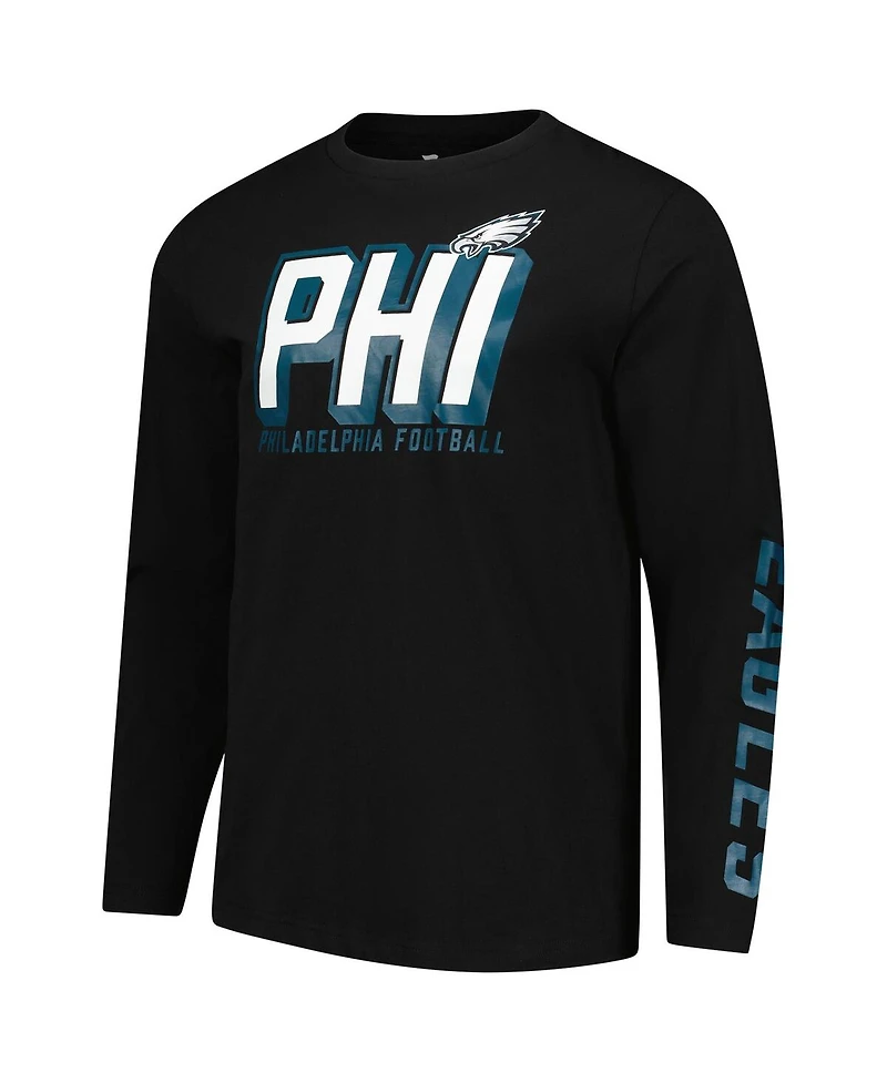 Fanatics Men's Black Philadelphia Eagles Long Sleeve T-Shirt