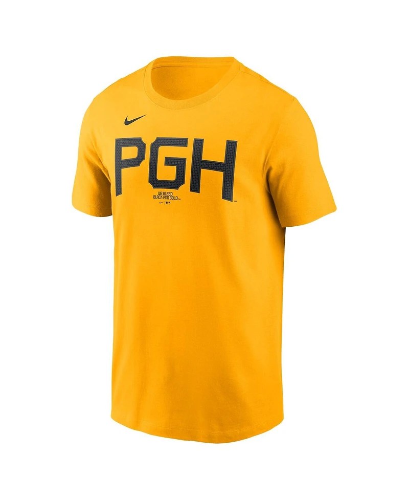 Nike Men's Ke'Bryan Hayes Gold Pittsburgh Pirates Fuse City Connect Name Number T-Shirt