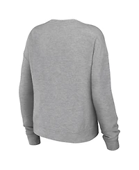 Wear by Erin Andrews Women's 2-Piece Heather Gray Pittsburgh Penguins Knit Long Sleeve Tri-Blend T-Shirt and Pants Sleep Set