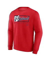 Fanatics Men's Red Washington Nationals Focus Fleece Pullover Sweatshirt