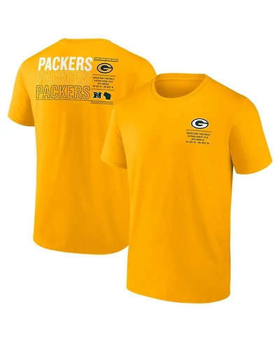Fanatics Men's Gold Green Bay Packers Repeat Stats T-Shirt