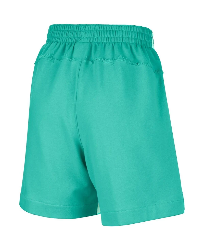 Nike Women's Mint New York Liberty Fly Basketball Tri-Blend Fleece Shorts
