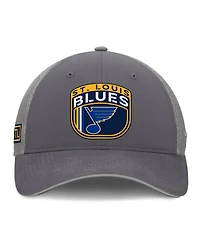 Fanatics Men's Gray St. Louis Blues Authentic Pro Home Ice Trucker Adjustable Hat