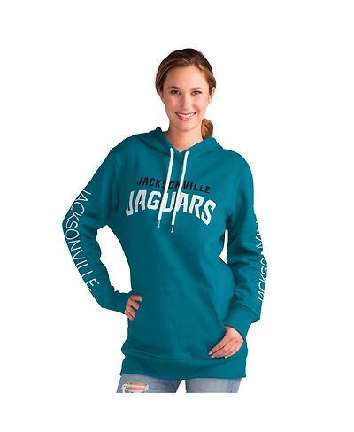 G-iii 4Her by Carl Banks Women's Teal Jacksonville Jaguars Extra Inning Pullover Hoodie