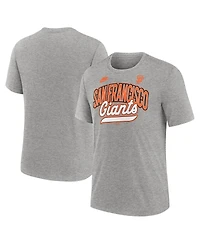 Nike Men's Heather Gray San Francisco Giants Cooperstown Collection Retro Tri-Blend T-Shirt