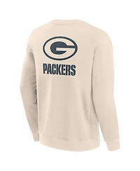 Fanatics Men's Cream Green Bay Packers Elements Future Ground Lettering Pullover Sweatshirt