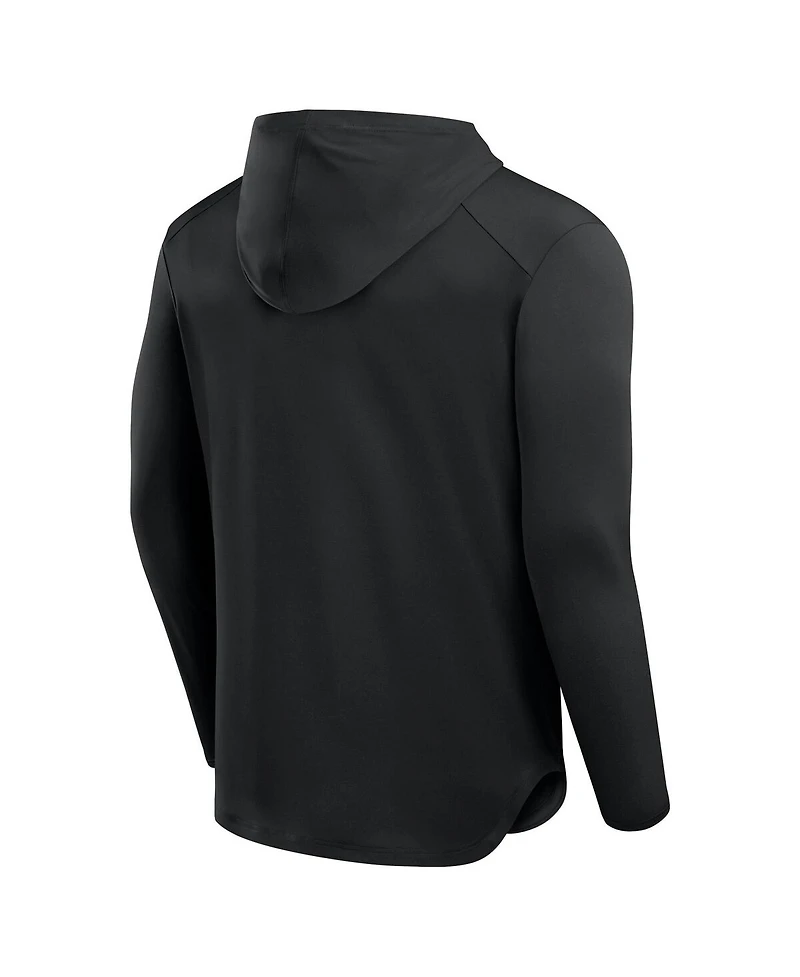 Fanatics Men's Black Houston Texans Front Office Power Mono Long Sleeve Hoodie T-Shirt