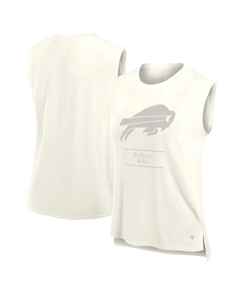 Fanatics Women's Cream Buffalo Bills Studio Embrace Tank Top