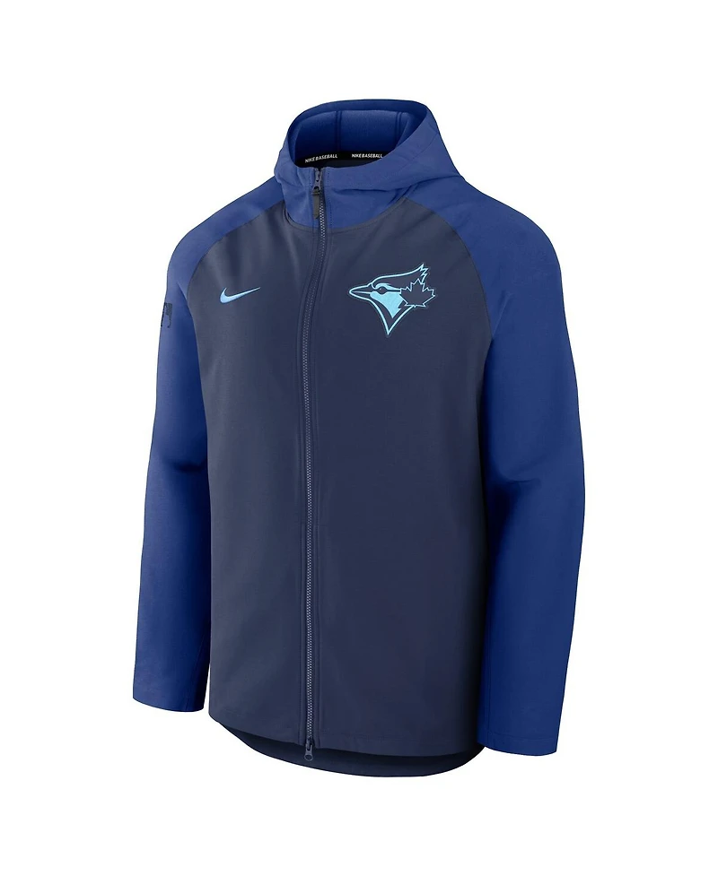 Nike Men's Navy/Royal Toronto Blue Jays Authentic Collection Raglan Performance Full-Zip Jacket