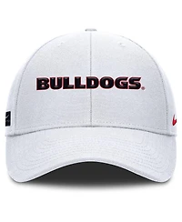 Nike Men's White Georgia Bulldogs 2025 On-Field Rise Performance Adjustable Hat