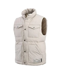 Fanatics Men's Cream Pittsburgh Steelers Puffer Full-Snap Vest