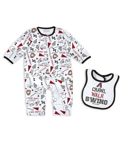 Wear by Erin Andrews Baby Boys and Girls Arizona Diamondbacks Sleep Play Set