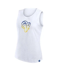 Fanatics Women's White Los Angeles Rams Slub Tank Top