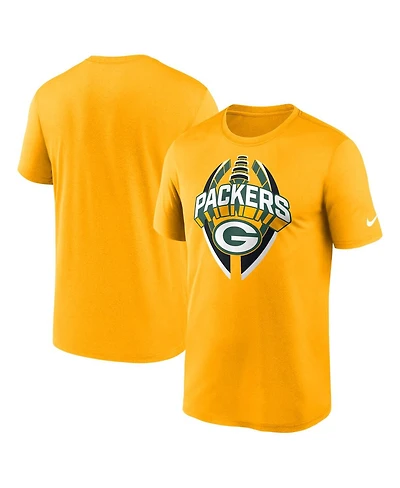 Nike Men's Gold Green Bay Packers Legend Icon Performance T-Shirt