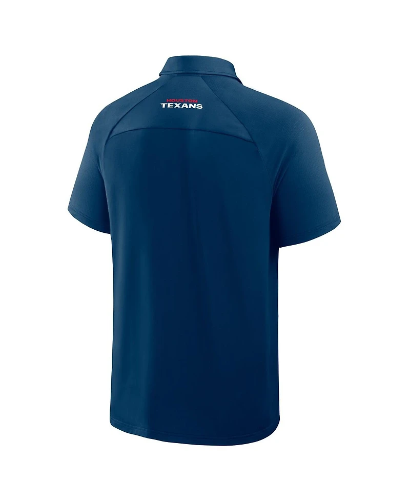 Fanatics Men's Navy Houston Texans Back Around Raglan Polo Shirt