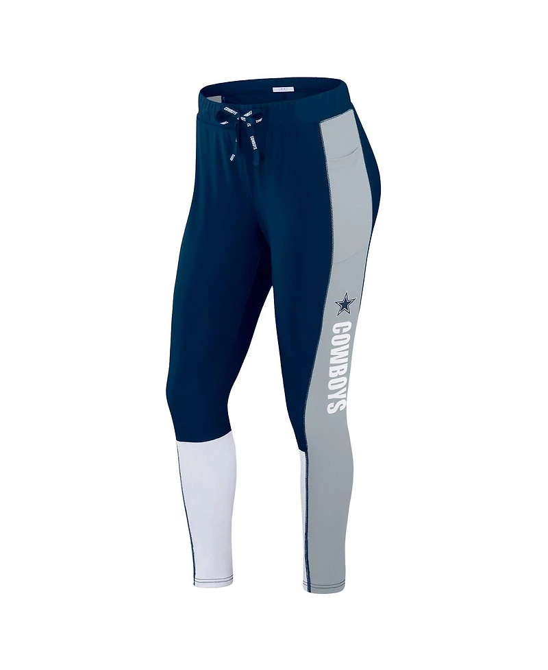 Wear by Erin Andrews Women's Navy Dallas Cowboys Color-Block Leggings