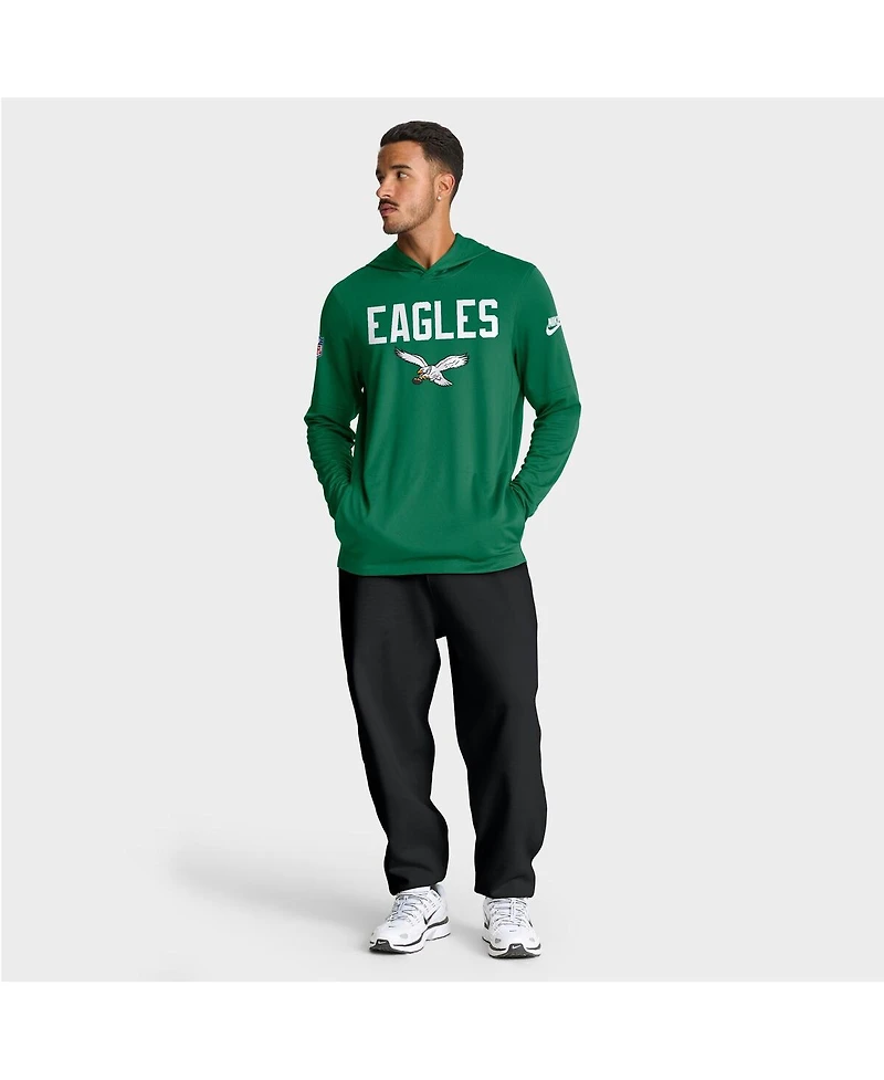 Nike Men's Kelly Green Philadelphia Eagles Big Tall Alt Pack Performance Long Sleeve Hoodie T-Shirt