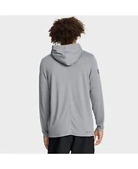 Nike Men's Gray Detroit Lions Sideline Pure Fury Performance Long Sleeve Hoodie T-Shirt