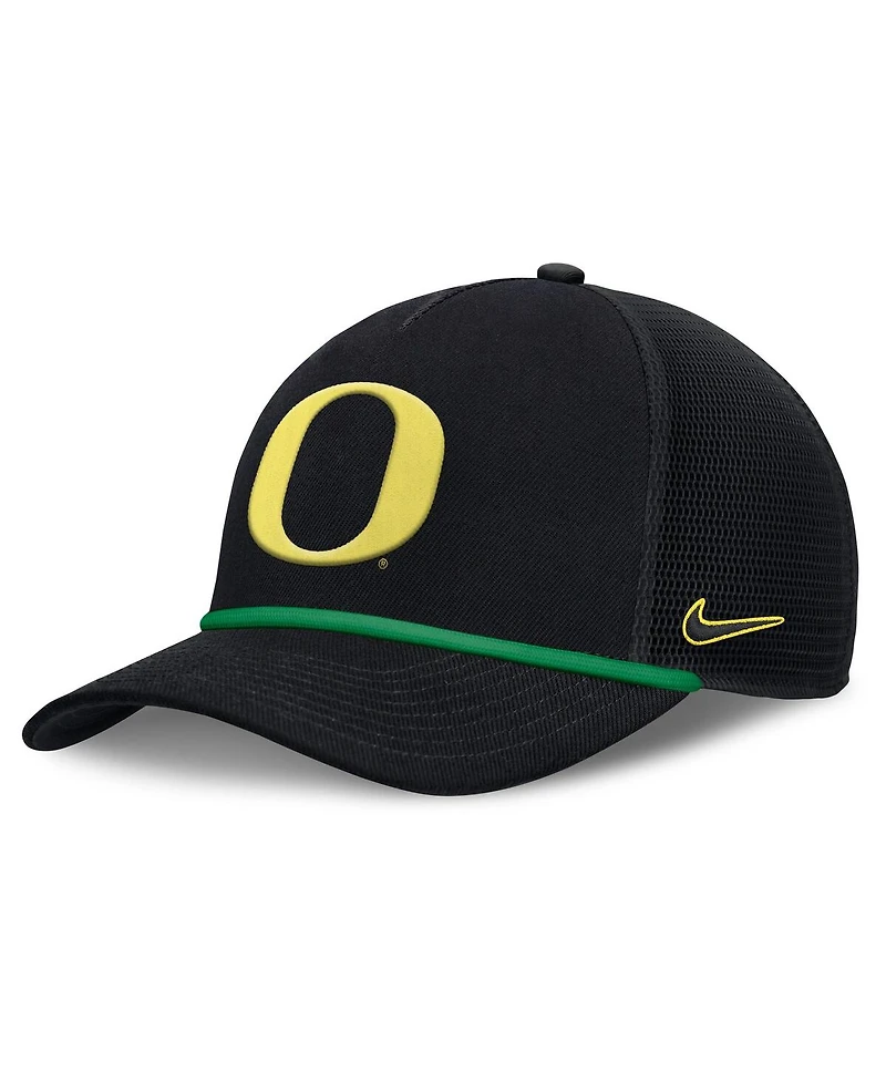 Nike Men's Black Oregon Ducks Rise Primetime Trucker Adjustable Hat