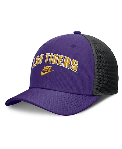 Nike Men's Purple/Black Lsu Tigers Legacy Arch Rise Performance Trucker Adjustable Hat