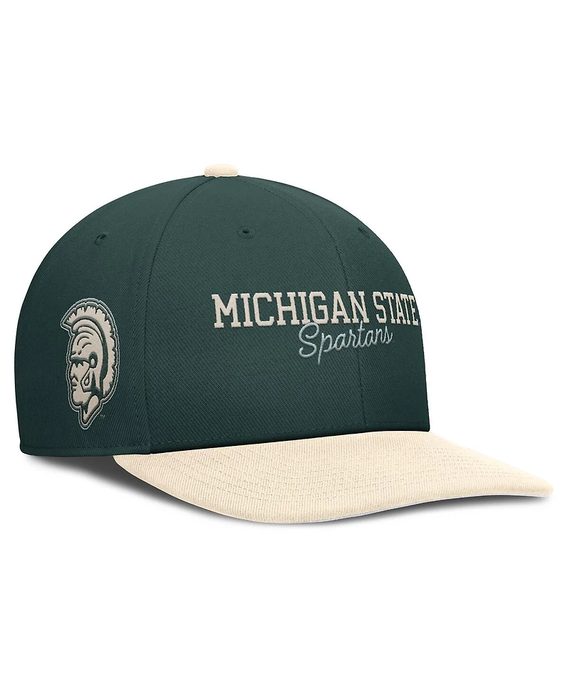 Nike Men's Green/Cream Michigan State Spartans Pro Legacy Script Snapback Hat
