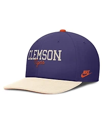 Nike Men's Purple/Cream Clemson Tigers Pro Legacy Script Snapback Hat
