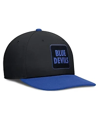 Nike Men's Black/Royal Duke Blue Devils 2025 Sideline Campus Pro Local Snapback Hat