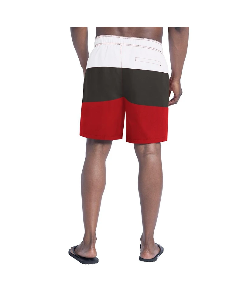 G-iii Sports by Carl Banks Men's Red/Pewter Tampa Bay Buccaneers Sunrise Volley Swim Shorts